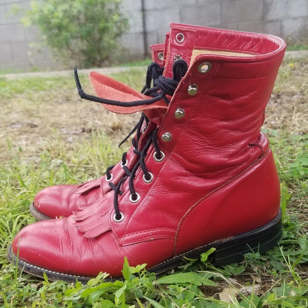 Justin Roper Lace-Up Boots!